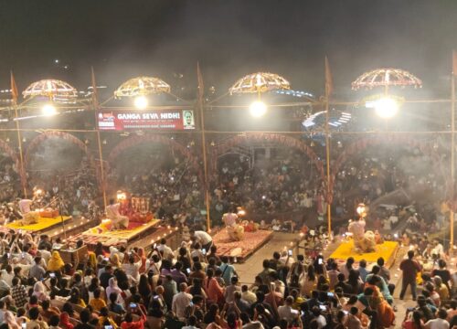 Varanasi Sunset Boat Tour with Ganga Aarti – Guided Evening Boat Ride in Varanasi ( Kashi )